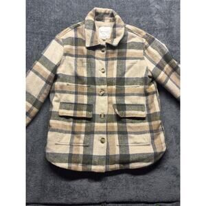 American Eagle Outfitters Plaid Sherpa Lined Flannel Shirt Jacket Men's Size L